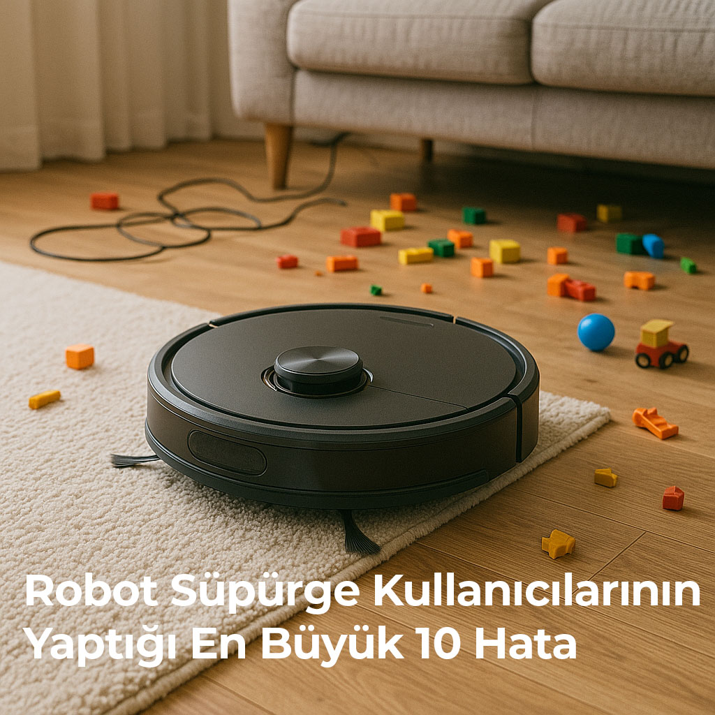 Robot süpürgenizi daha verimli kullanmak için en sık yapılan 10 robot süpürge kullanıcıları hatasını öğrenin. Uzun ömürlü kullanım için Roboserfix tavsiyeleri.